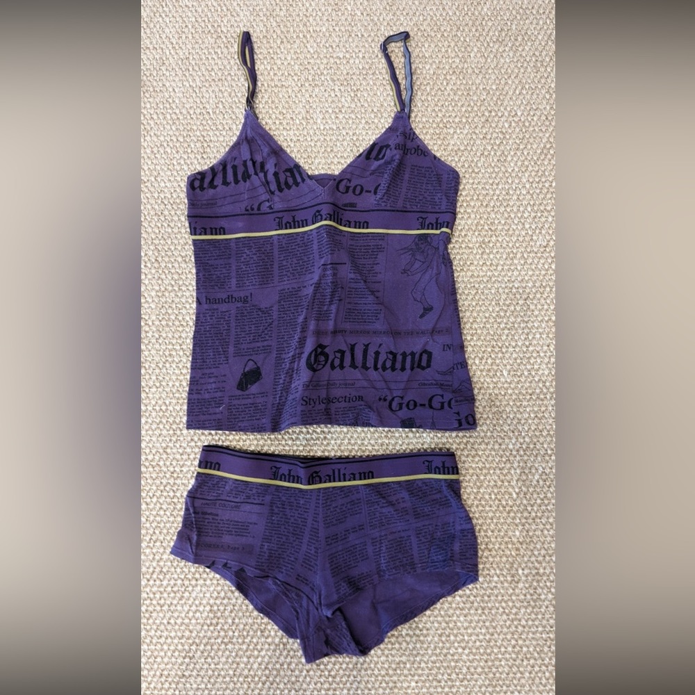 John Galliano Designer Newspaper Print Set